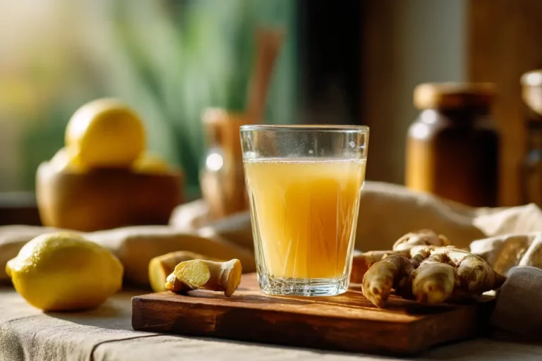 Brazilian Mounjaro detox drink with apple cider vinegar, lemon, and ginger