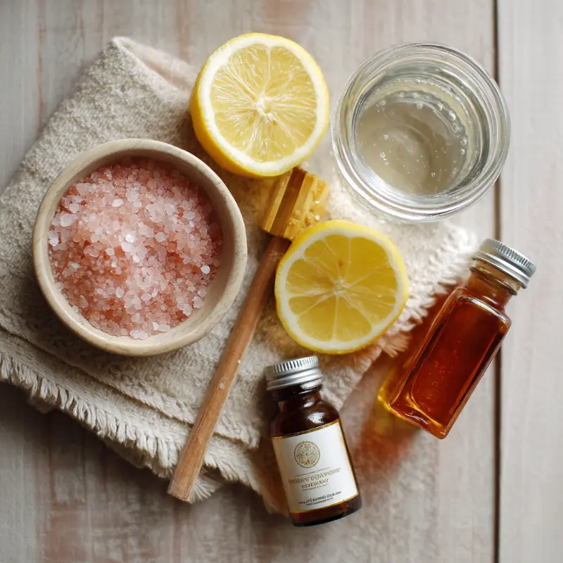 Japanese Morning Ritual Drink with Pink Salt Ingredients