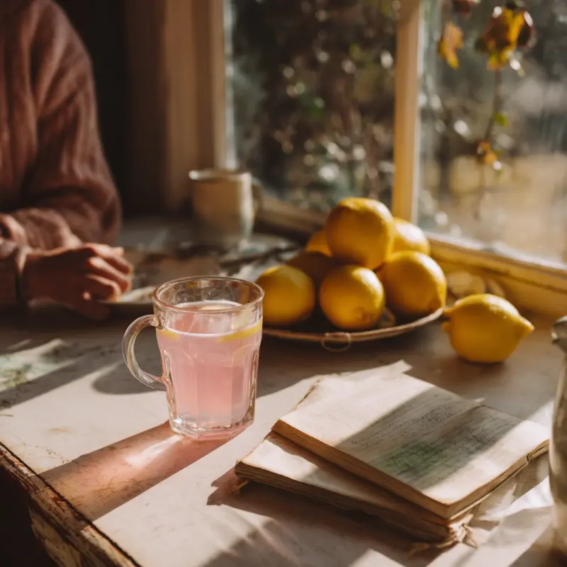 Lisa’s morning pink salt ritual shared at the family table