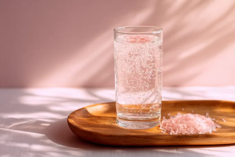 Japanese pink salt recipe detox served in a tall glass with morning light