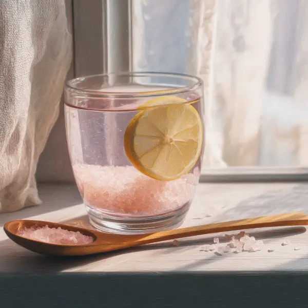 Pink Salt Trick Recipe served near a sunlit window in the morning
