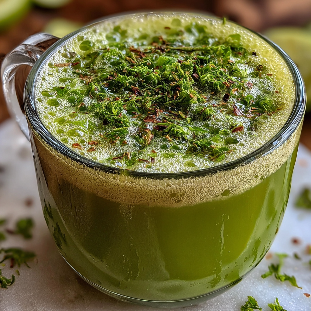 Green tea gelatin drink version inspired by Dr. Mark Hyman functional nutrition approach