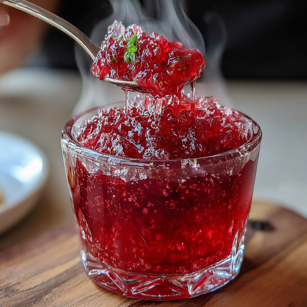Hand stirring bloomed gelatin with warm water to dissolve for the gelatin trick recipe for weight loss